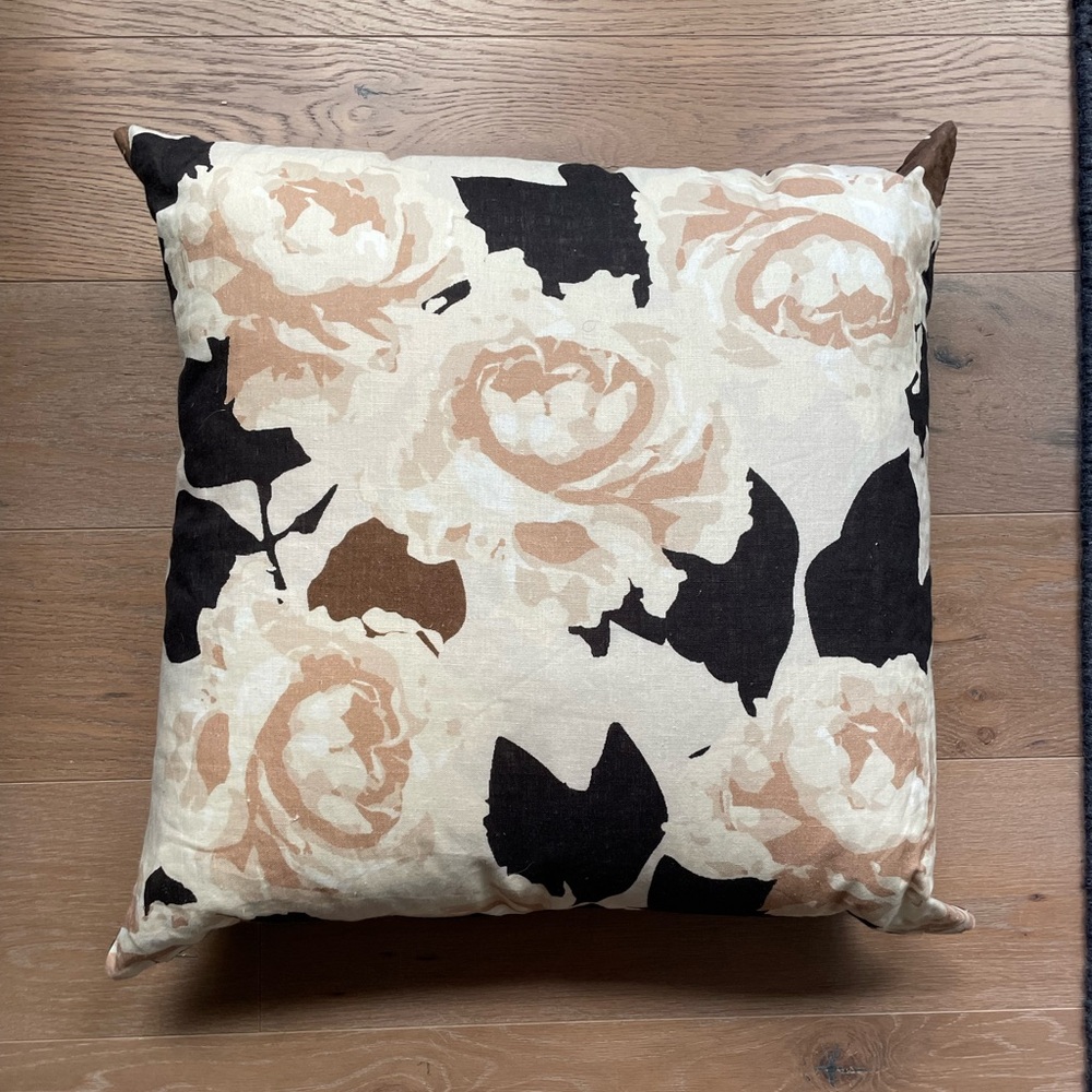 CB2, Anya floral throw pillow and insert
